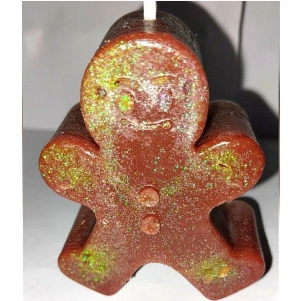 Hand crafted limited edition Gingerbread man candle